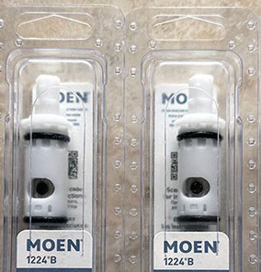 NEW 2 PACK GENUINE MOEN 1224 Two Handle Hot/Cold Faucet 1224B Cartridge USA MADE gallery