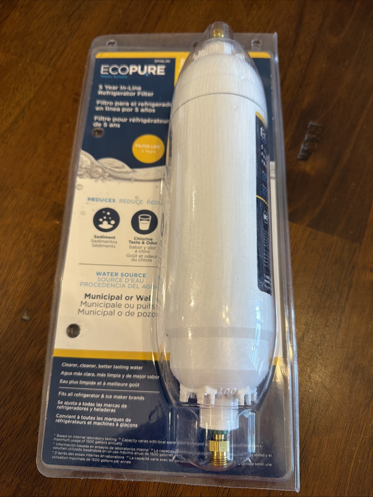 EcoPure EPINL30 5 Year In-Line Refrigerator Filter. Brand New/Sealed/Replacement gallery