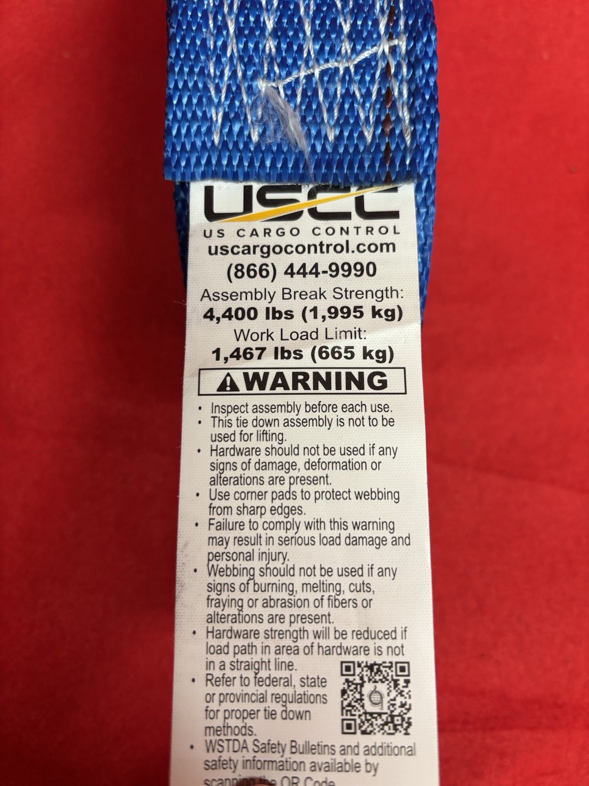 2 US Cargo Control E-Track Ratchet Straps 2 Inch x 20 Foot Heavy Duty Blue gallery