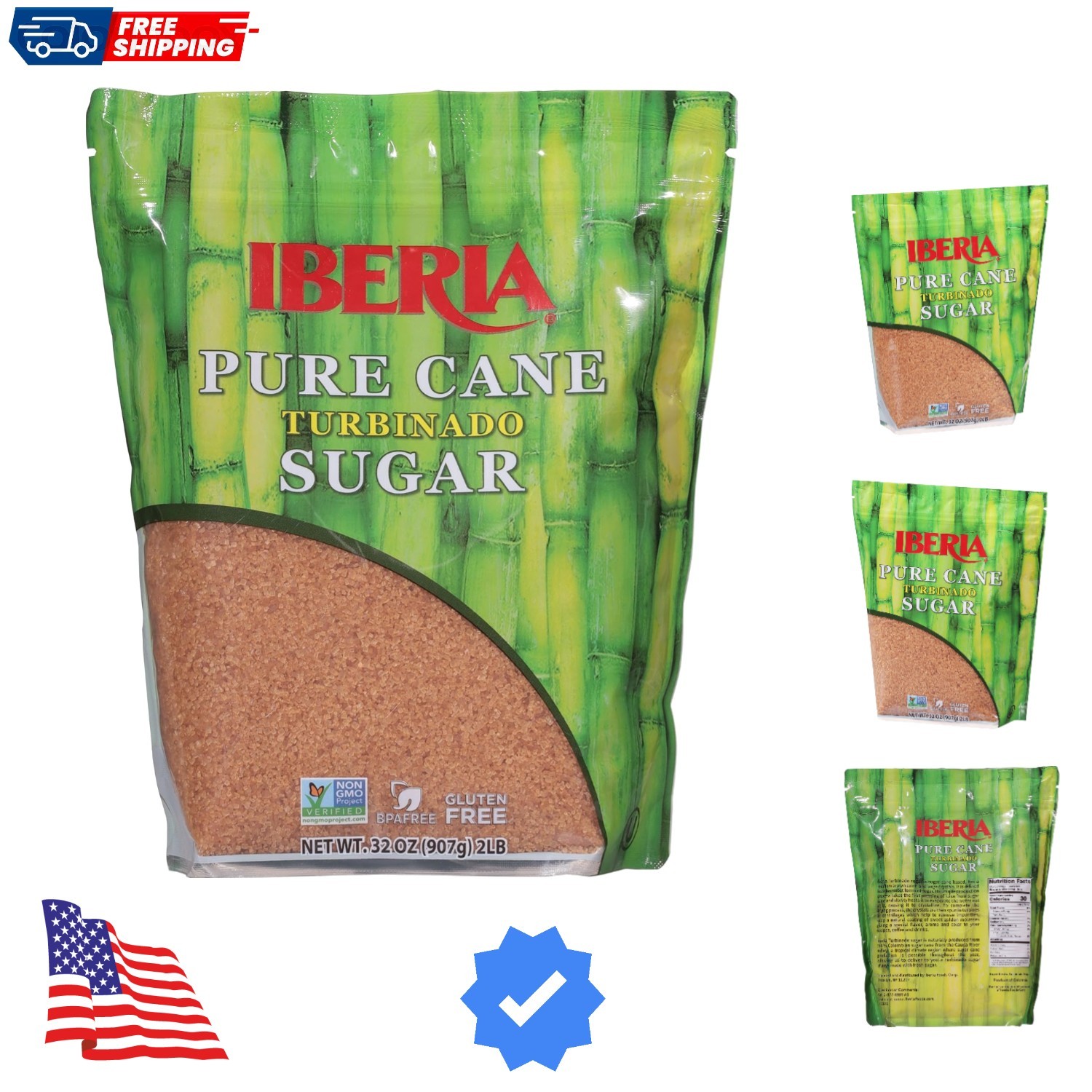 Pure Cane Raw Turbinado Sugar 2 lb gallery