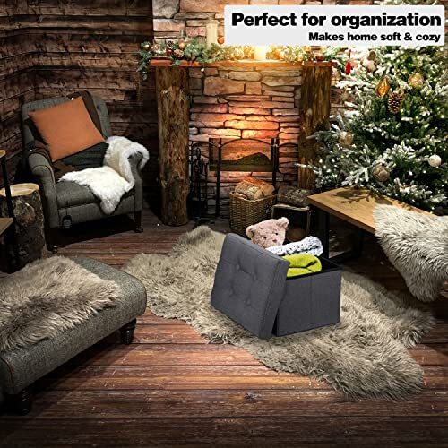 LINMAGCO Small Storage Ottoman Stool Foot Rest Stool Assorted Sizes , Colors gallery