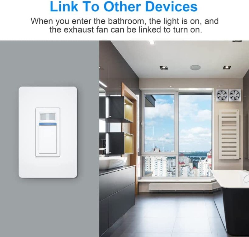 Smart Wi-Fi Motion Sensor Light Switch PIR Occupancy Work with Alexa Google Home gallery
