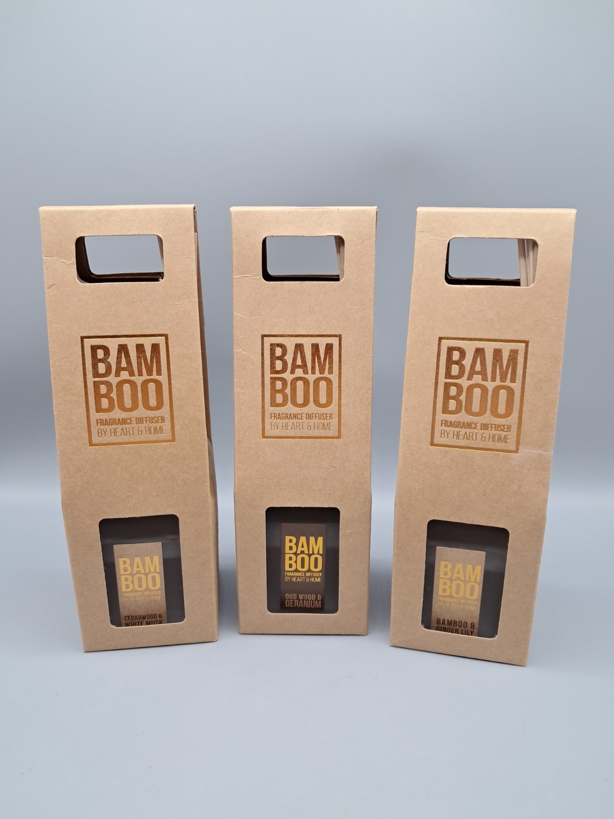 BAMBOO Fragrance Diffuser, Set Of 3, Warm Florals, Each Lasts 12 Weeks gallery