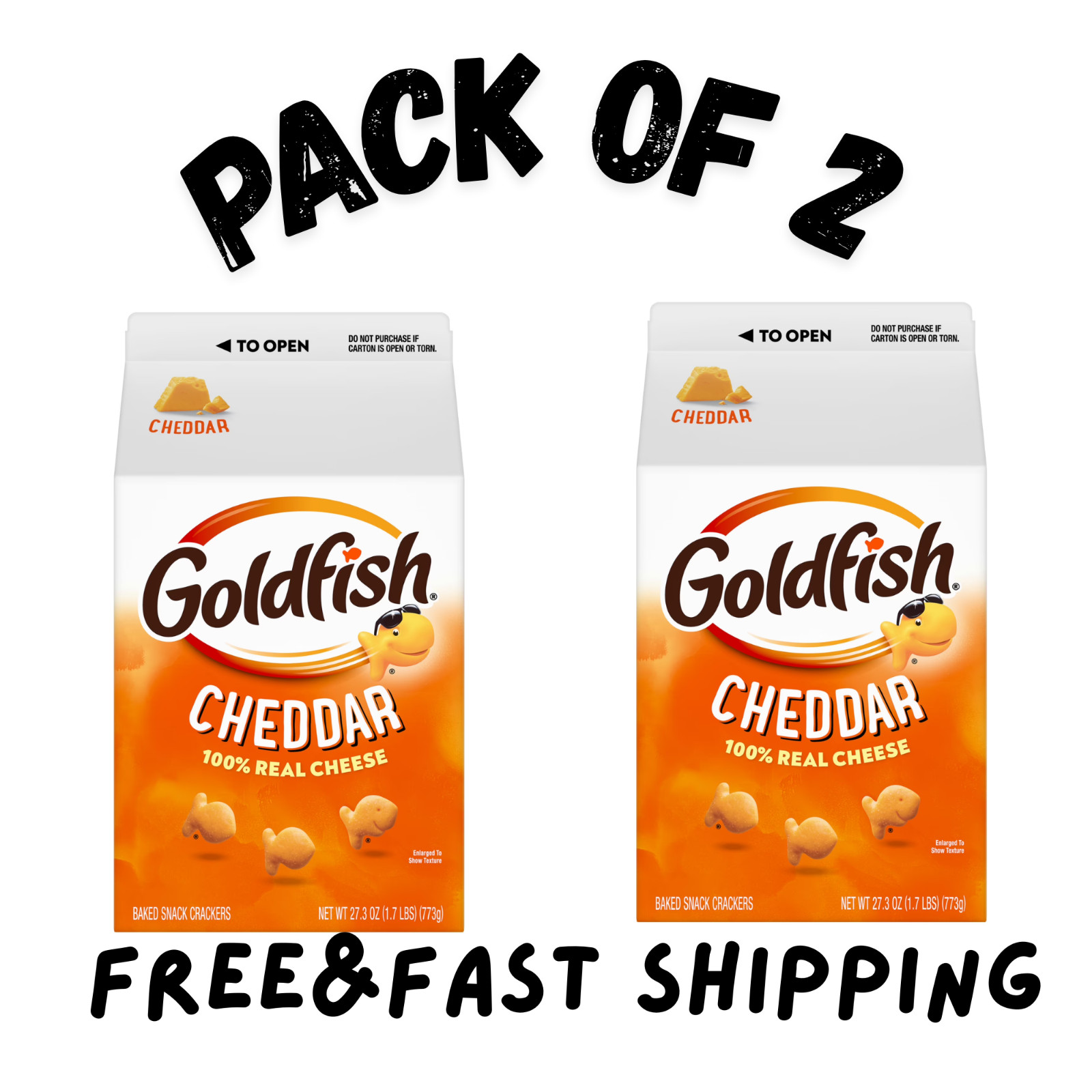 (2 PACK) Goldfish Cheddar Cheese Crackers, 27.3 oz Carton gallery
