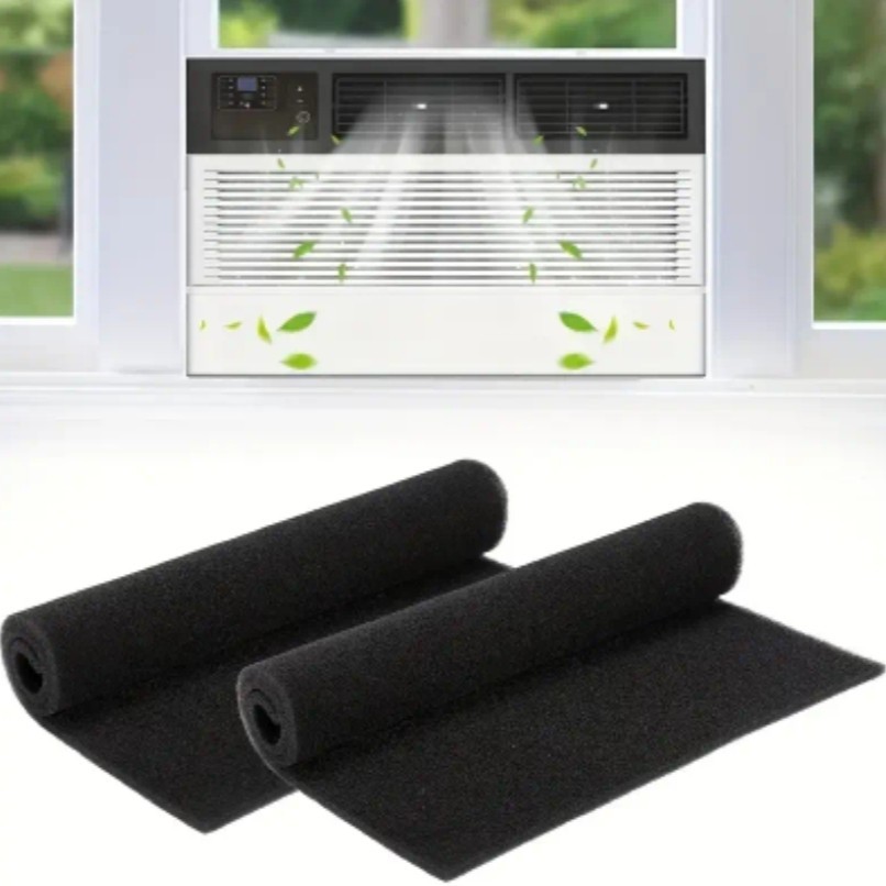 2pk Air Conditioner Filter Polyurethane Foam Washable& Reusable Cut To Fit gallery