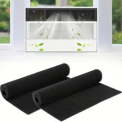 2pk Air Conditioner Filter Polyurethane Foam Washable& Reusable Cut To Fit