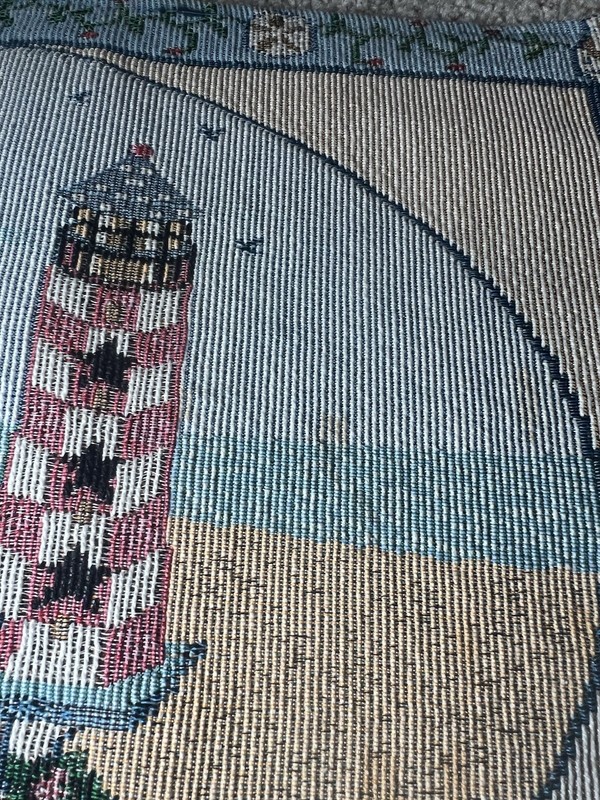 Windham Weavers Placemats Nautical Theme Lighthouse Flowers Floral Birds America gallery