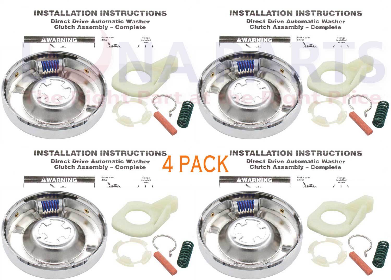 (4 PACK) 285785 PS334641 AP3094537 Washer Clutch gallery
