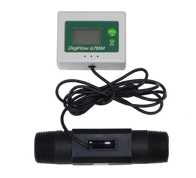 1" NPT Digiflow 6710M-88 Digital Flow Meter count up Gallons GPM 56"cable gallery