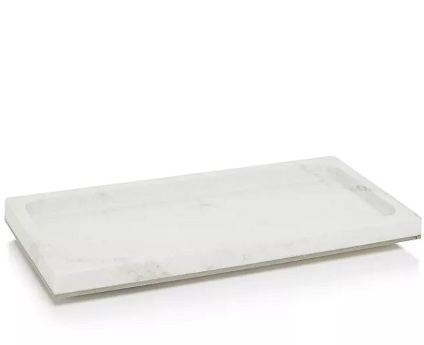 Sferra Pietra Marble Storage Tray WHITE / SILVER $109.00 gallery
