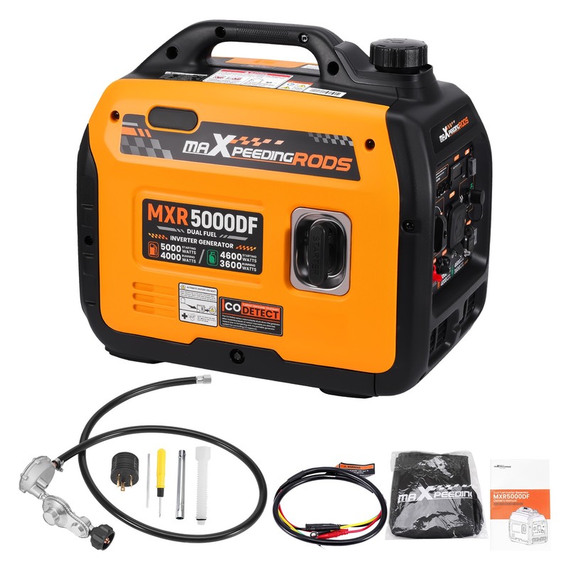 Dual Fuel Generator for Emergency Use – 5000W Gas & 4000W Propane with USB gallery