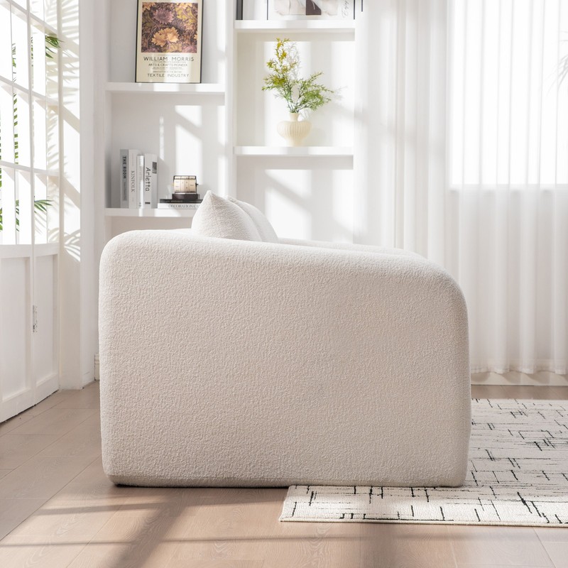71" 2-in-1 Pull Out Foldable Loveseat Sofa Bed with Armrest & Backrest Pillows,C gallery