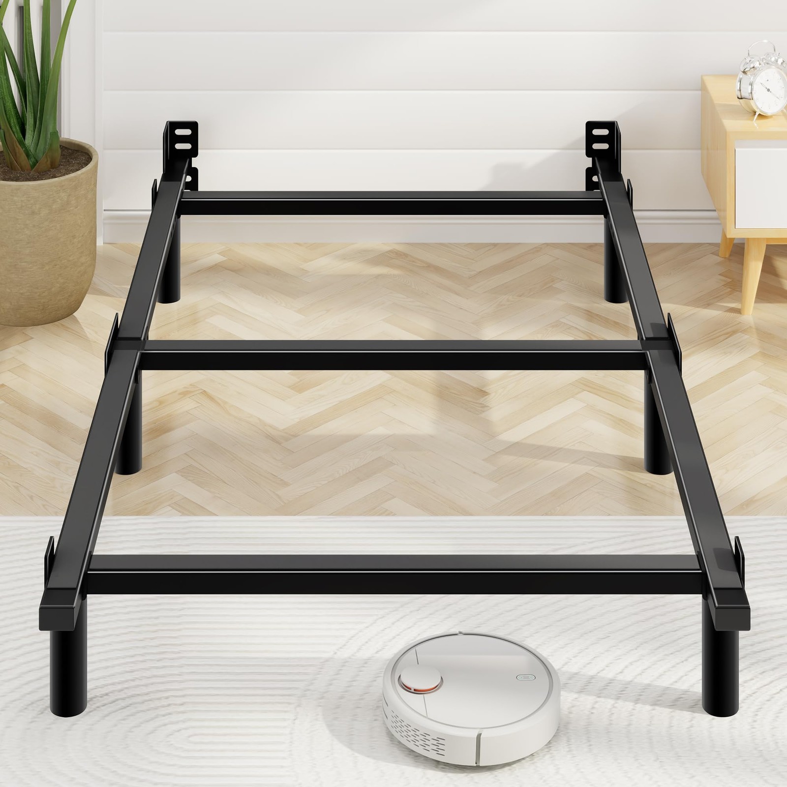 Twin Bed Frame, 7 Inch Basics Metal Bed Frame, Heavy Duty 9-Leg Base for Box ... gallery
