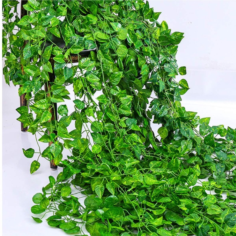 12Pack 86in Artificial Vine Leaves Green Hanging Fake Plants for Home Decor gallery