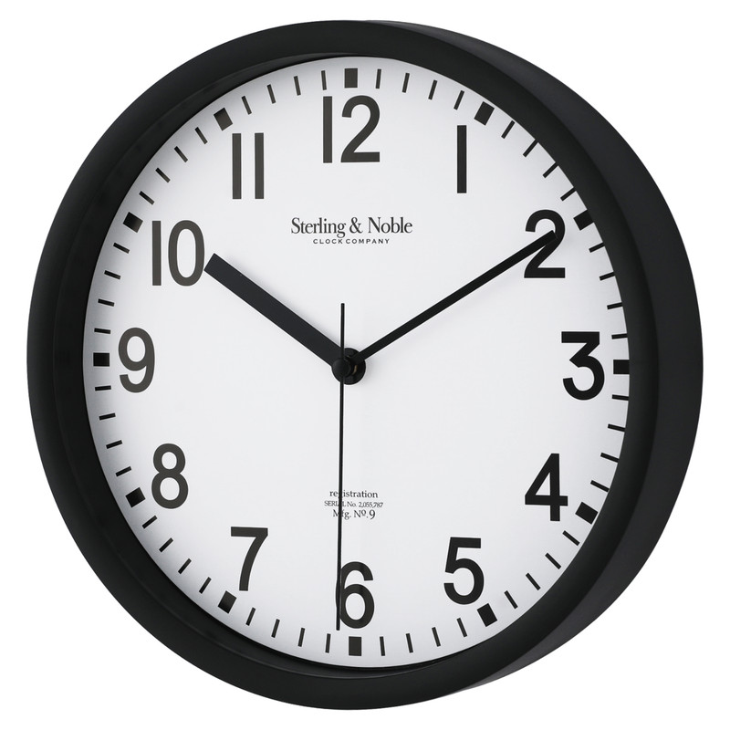 NEW 8.78" Basic Indoor Analog Round Modern Wall Clock, Black (FAST SHIPPING) gallery