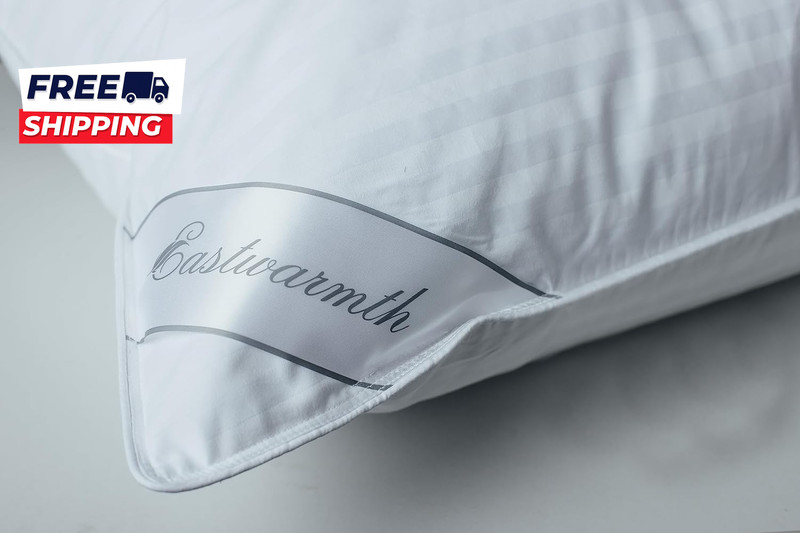 Goose down Feather Soft Pillows One Pillow 100% Cotton Supportive Bed Pillow gallery