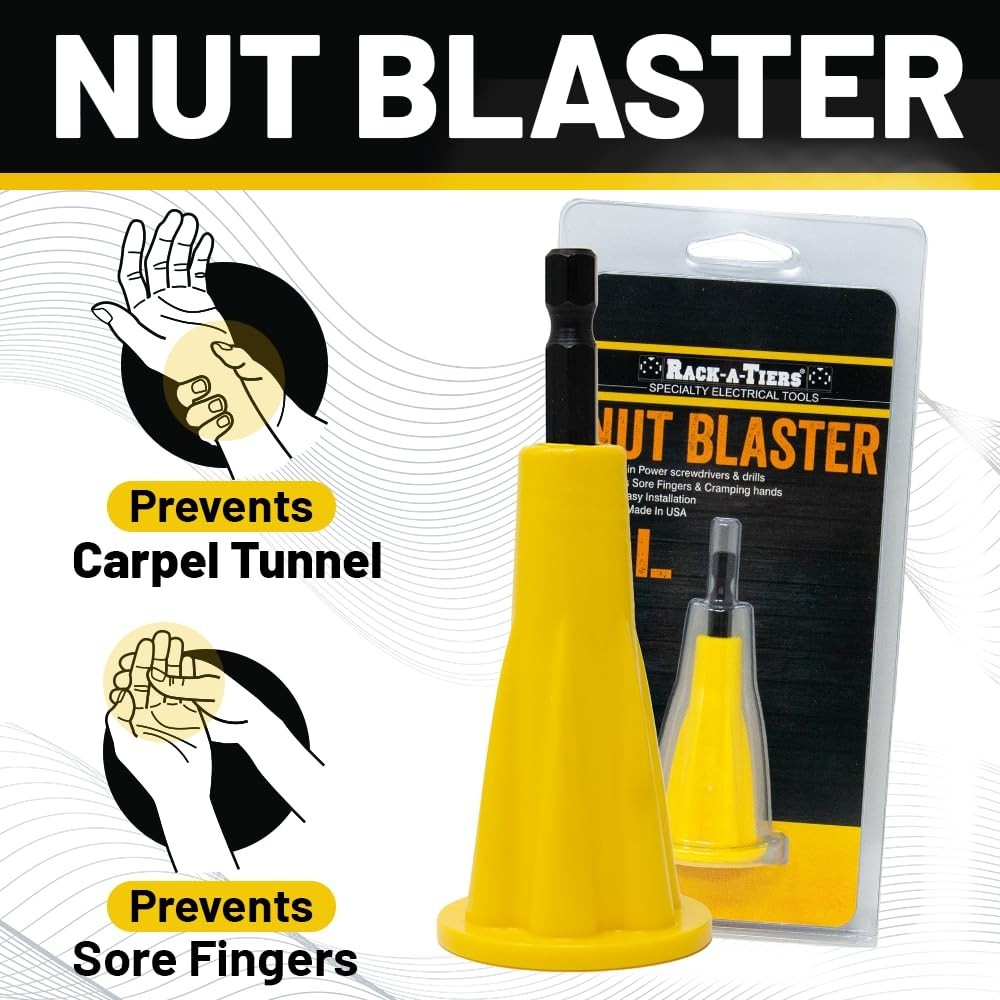 Nut Blaster (XL 5/8" Opening) - Universal Wire Nut Twister, Wire Twisting Tool, gallery