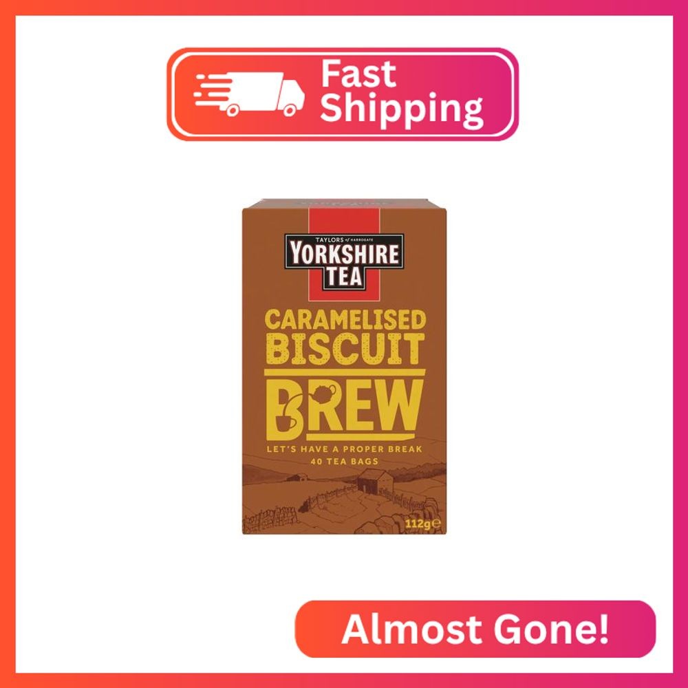 Yorkshire Tea Caramelised Biscuit Brew, Pillow Tea Bags, 40 Count (Pack of 1), C gallery