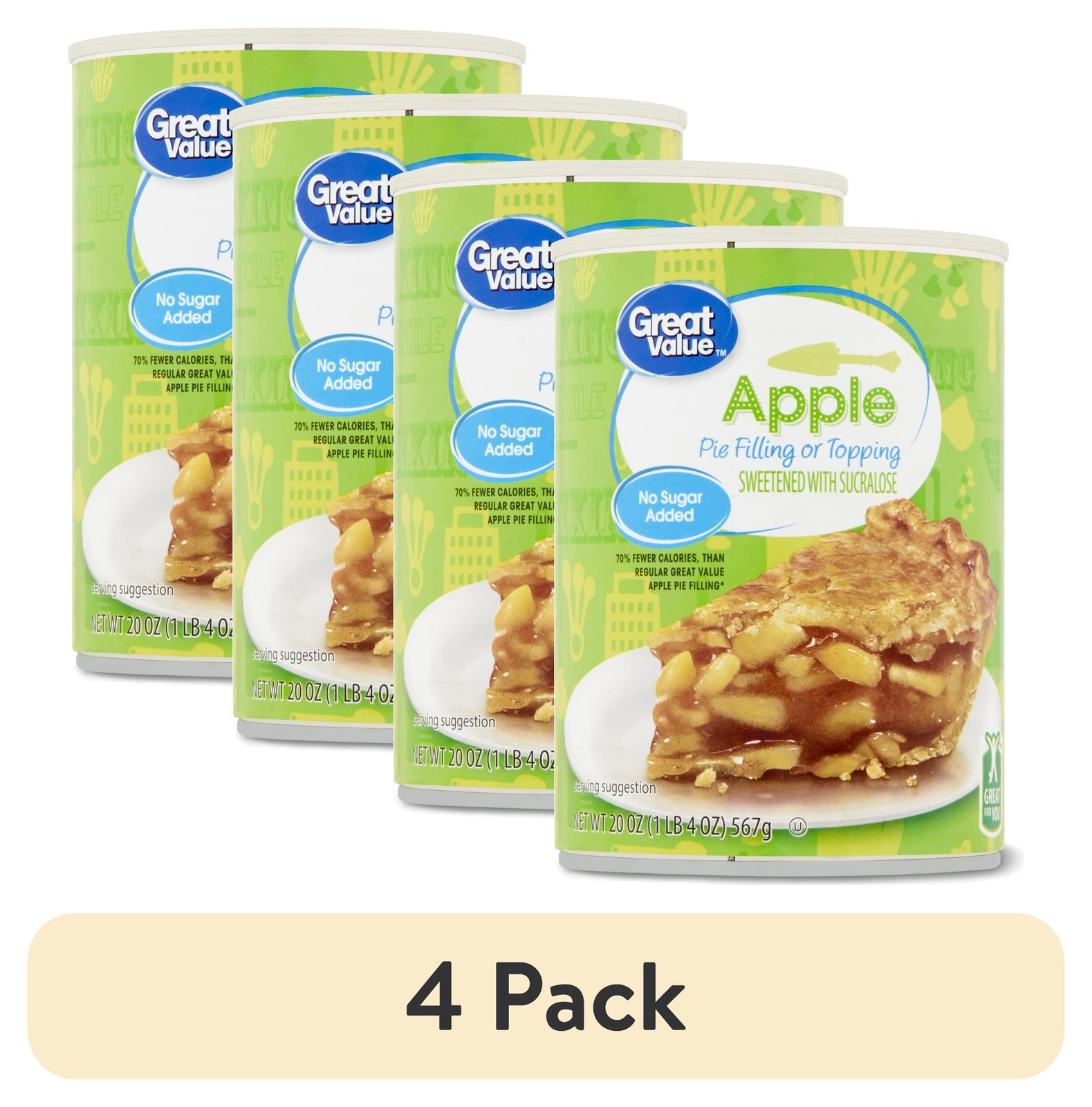 (4 pack) No Sugar Added Pie Filling & , 20 oz gallery