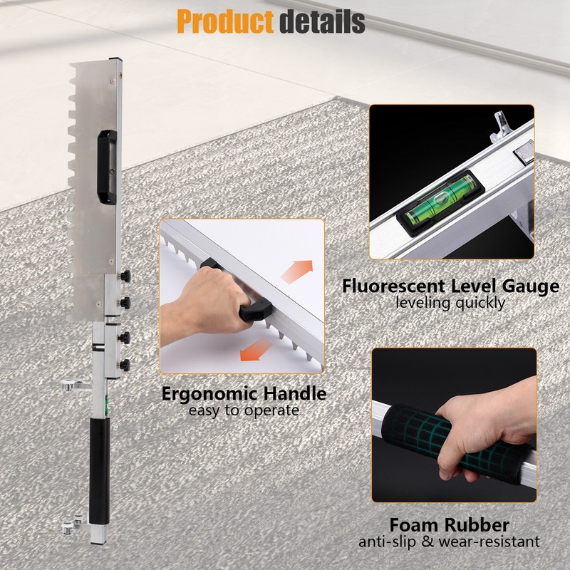 Floor Tile Leveling Paving Tool Adjustable Flat Sand Screed Mortar Trowel​ Tool gallery