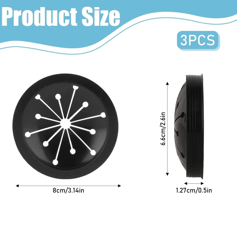 3 Packs Garbage Disposal Splash Guard Sink Baffle, 3 1/8 in Food Waste... gallery