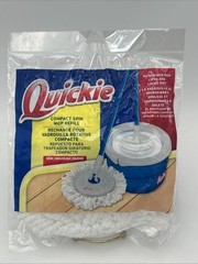 Quickie Water Compact Spin Mop Refill Floor Cleaning System Microfiber Clean