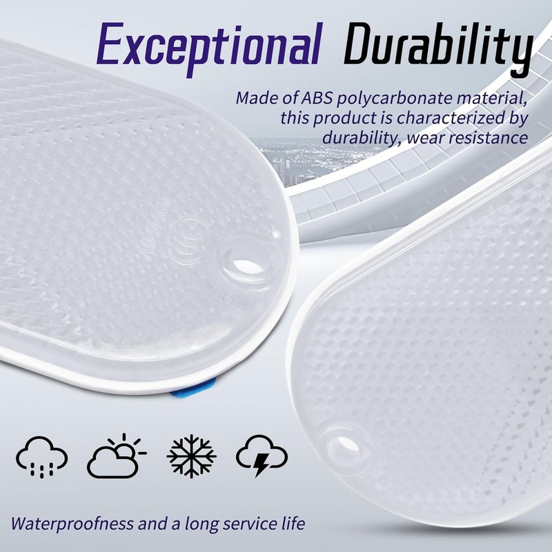 White Self-Adhesive Oval Reflectors, DOT Compliant for Tru Color: WhiteSize: 2 gallery