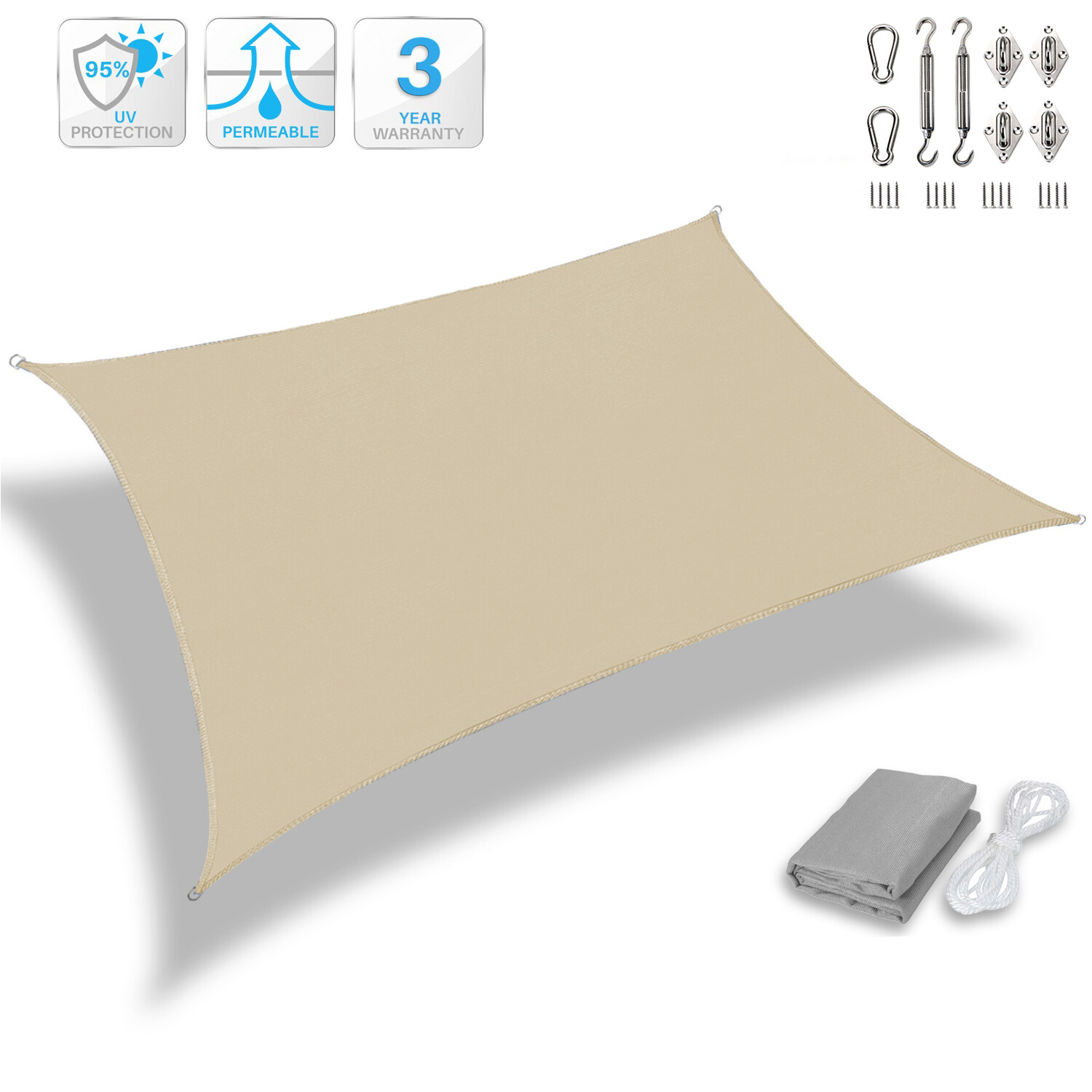 Sand Sun Shade Sail Cover Permeable Mesh Outdoor Sunlight Blockage Comfortable gallery