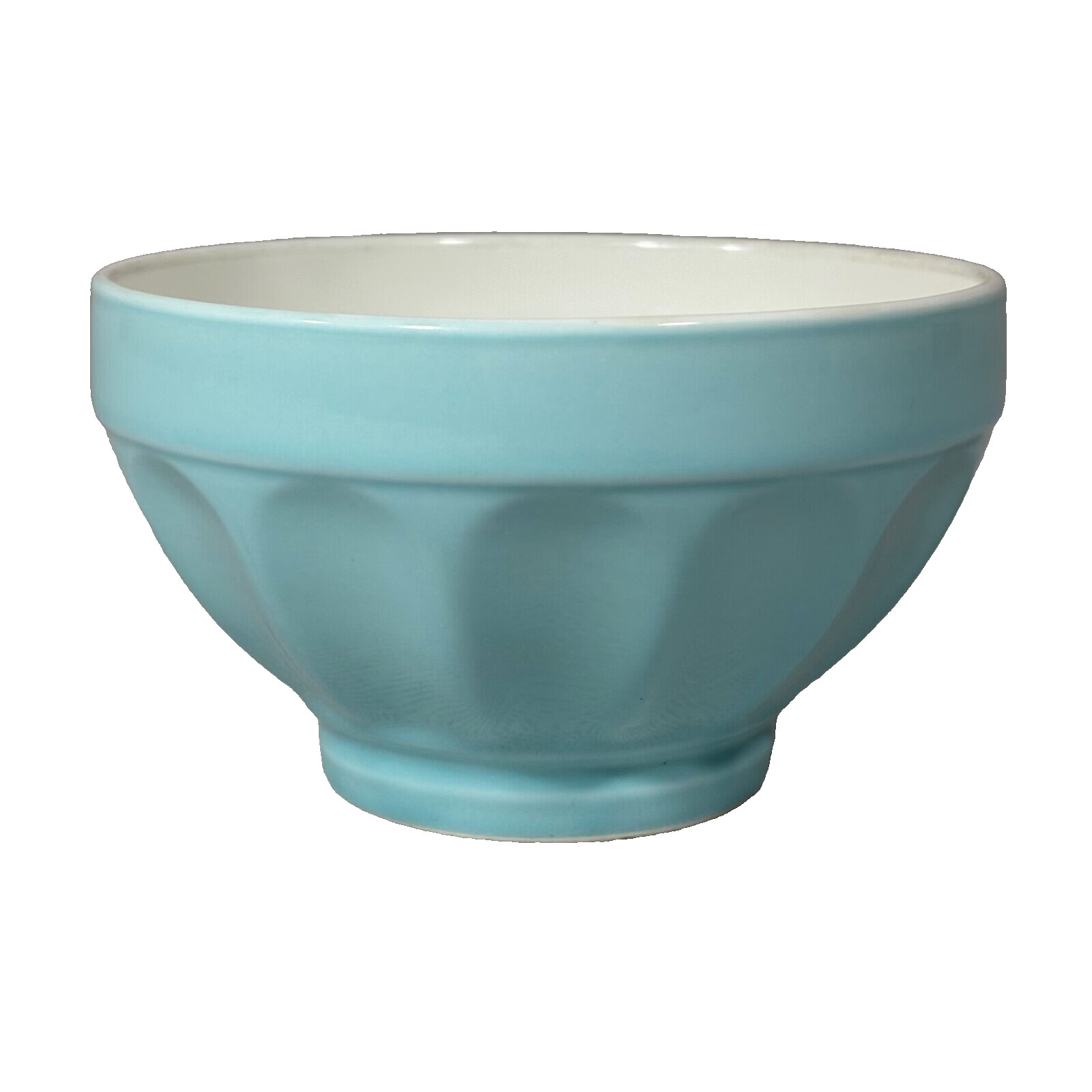 Aqua Blue Ceramic Ribbed Cereal Bowl gallery