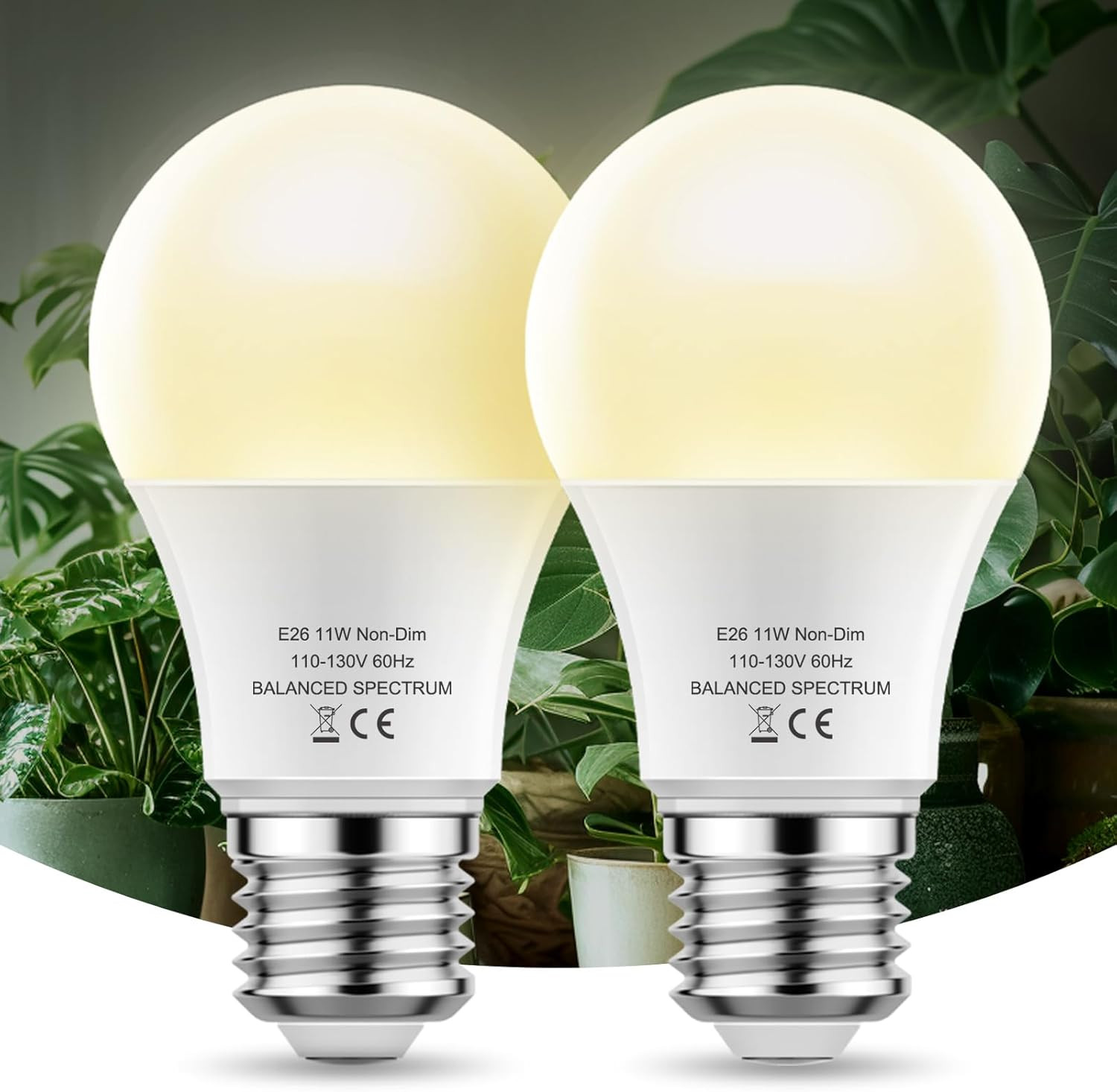 LED Grow Light Bulb A19 - Full Spectrum E26 Base, 11W (100W Equivalent) for Indo gallery