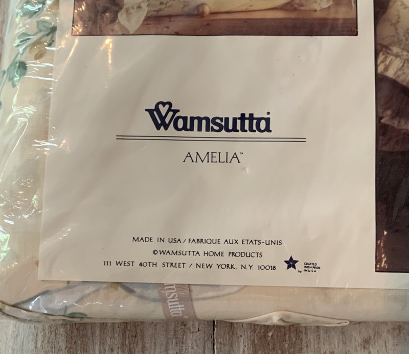 RARE Wamsutta Supercale Plus 4pc AMELIA Floral Blue Bows King Sheet Set READ gallery