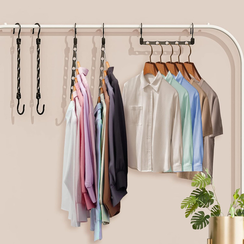 16 Pack Hangers Space Saving Magic Space Saver Storage Smart Plastic Clothes Han gallery