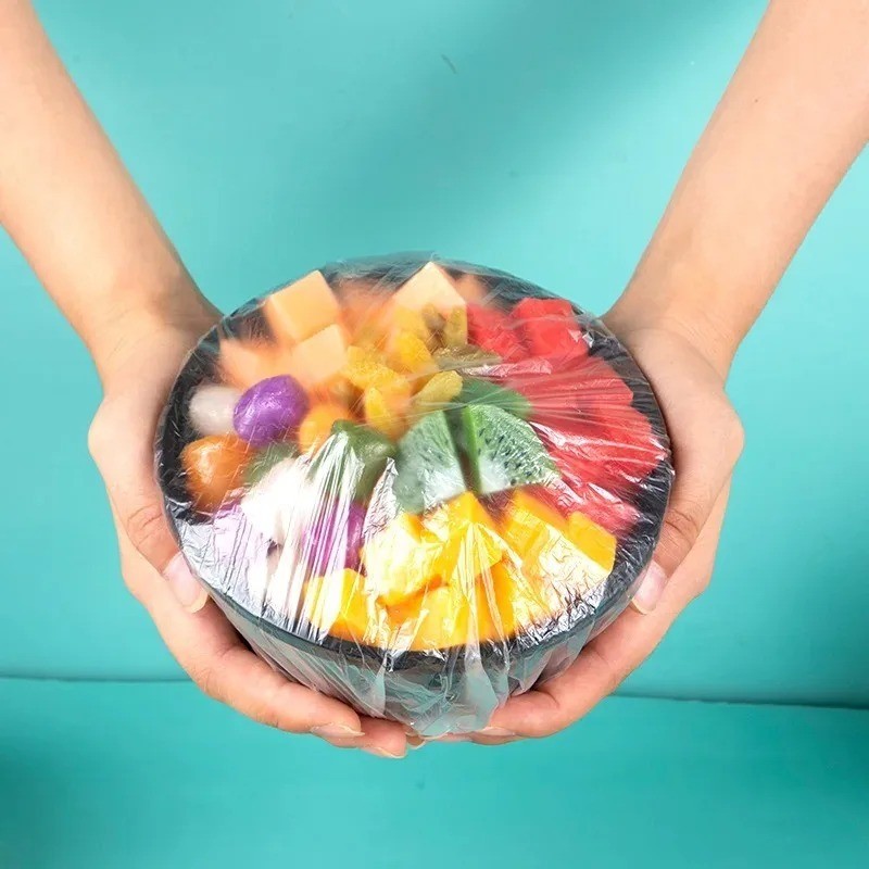 100Pcs Food Cover Disposable Plastic Wrap Elastic Food Covers For Fruit Bowl Cup gallery