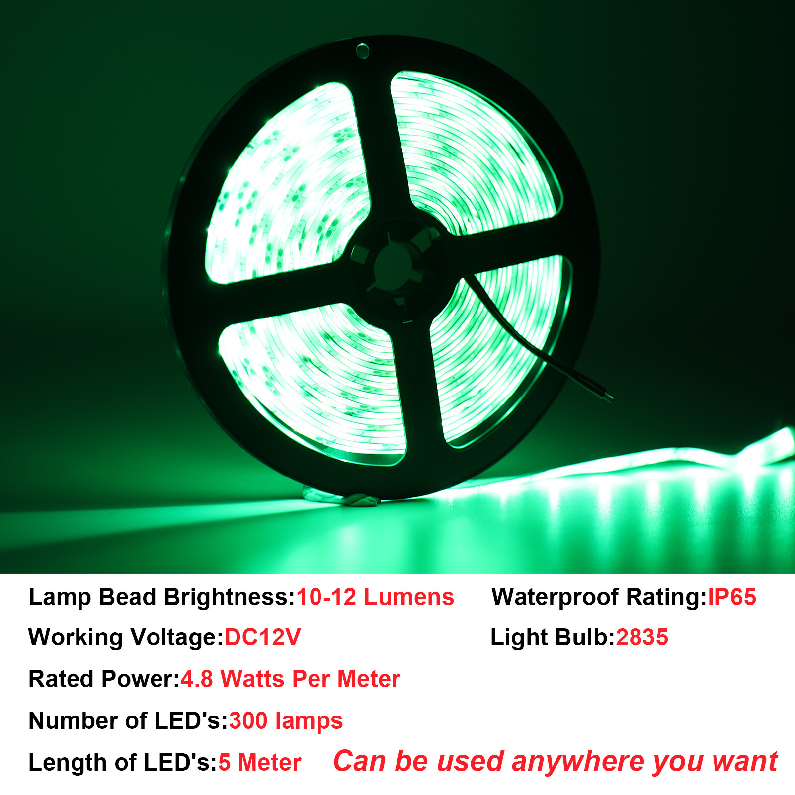 2835 16ft LED Boat Light Strip Green Waterproof Yacht Marine Deck Bow Pontoon gallery