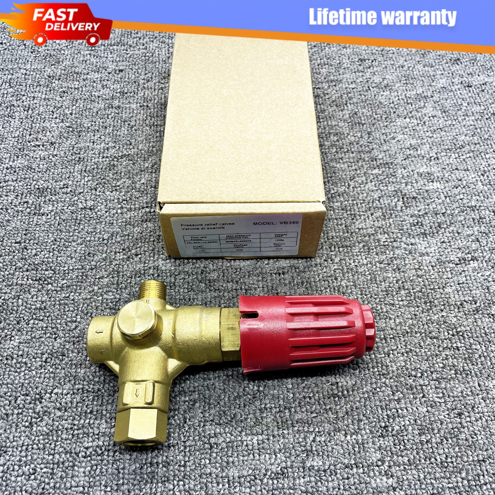 VB350 Unloader Valve 39MPa 350Bar 40L/min Pressure Regulator Washer Pump Part gallery