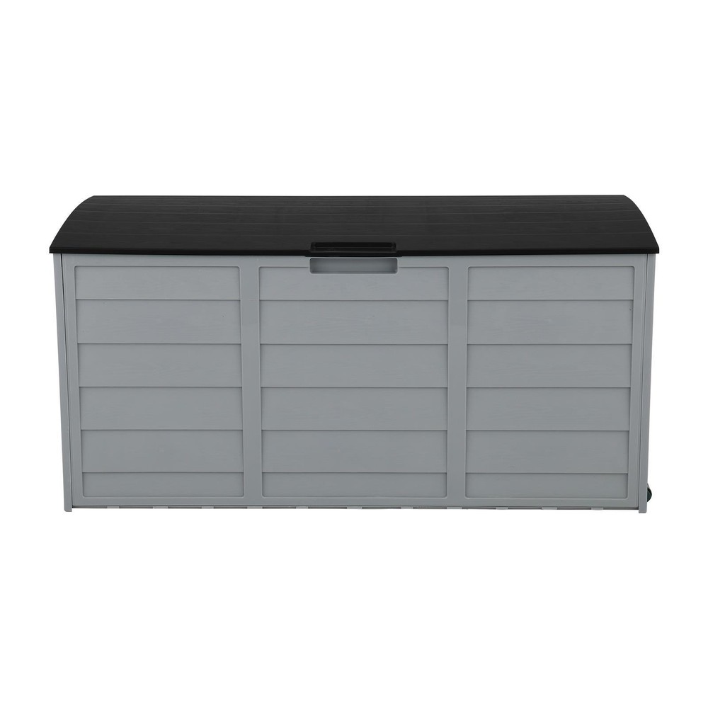 Gray 120gal Outdoor Storage Deck Box Large Bin Patio Garden 75-Gal Container
