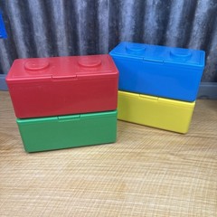 Chubs Stackables 4 Empty Building Blocks Empty Canister Baby Wipe Container