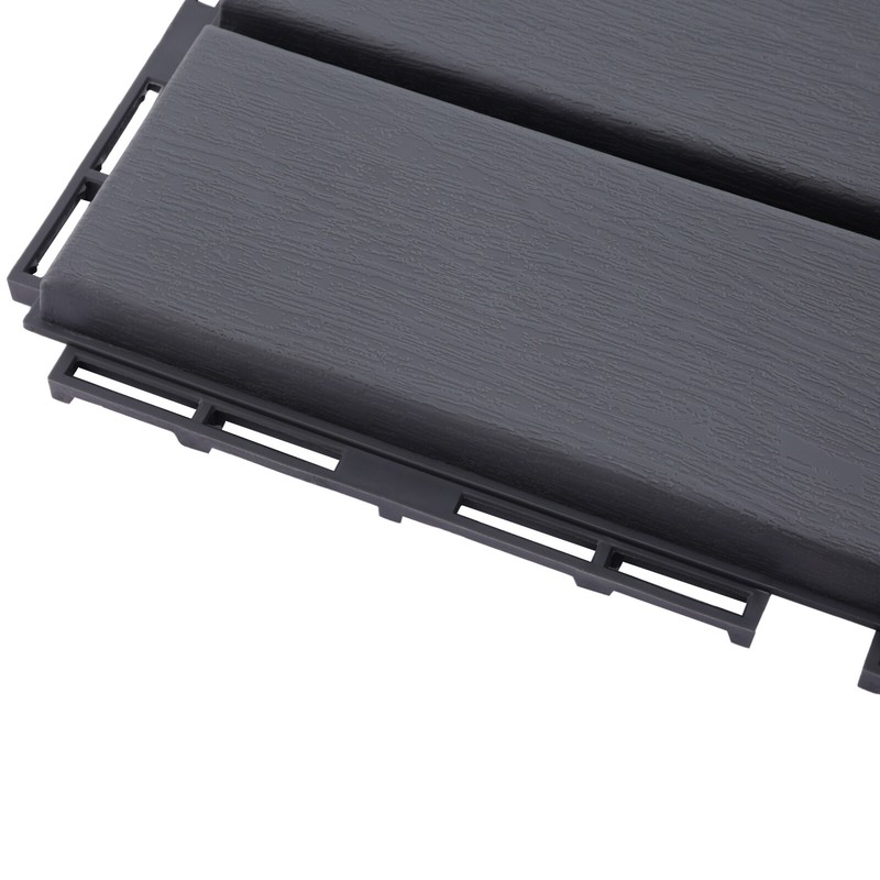 12"x12" Interlocking Deck Tiles, 30 Pack Outdoor Patio Floor Tiles Dark Gray gallery
