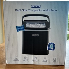 ICEMAN Dual-Size Ice Maker Countertop – 9 Cubes in 7 Mins, 22lbs/24hrs,