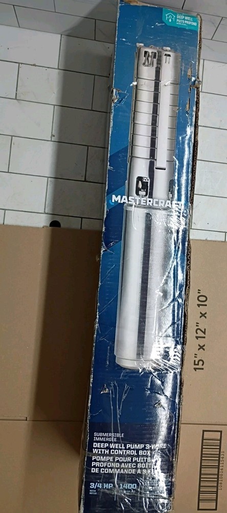 Mastercraft Deep Well Pump 2 or 3 wire 3/4 HP 230V 1300 GPH Open Box