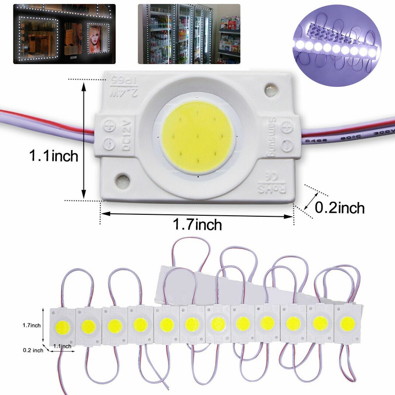 20~200PCS COB Module LED Light IP65 Waterproof Super Bright Sign Lamp DC 12V gallery