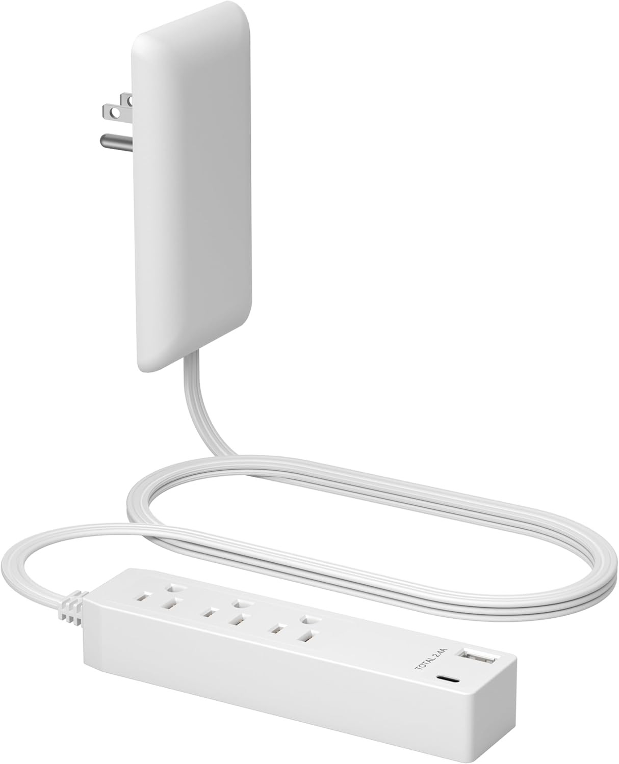 Outlet Extender with 3 Receptacles, 12W USB Type-A, and USB Type-C, USB Port, Ul gallery