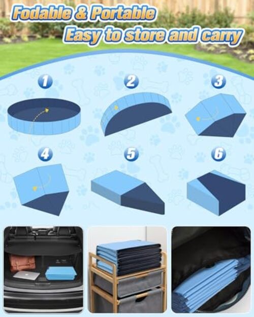 artcool Thicken Small Dog Pool,Non-Slip Kiddie/Kids Pool Hard Plastic,2-in 47" gallery