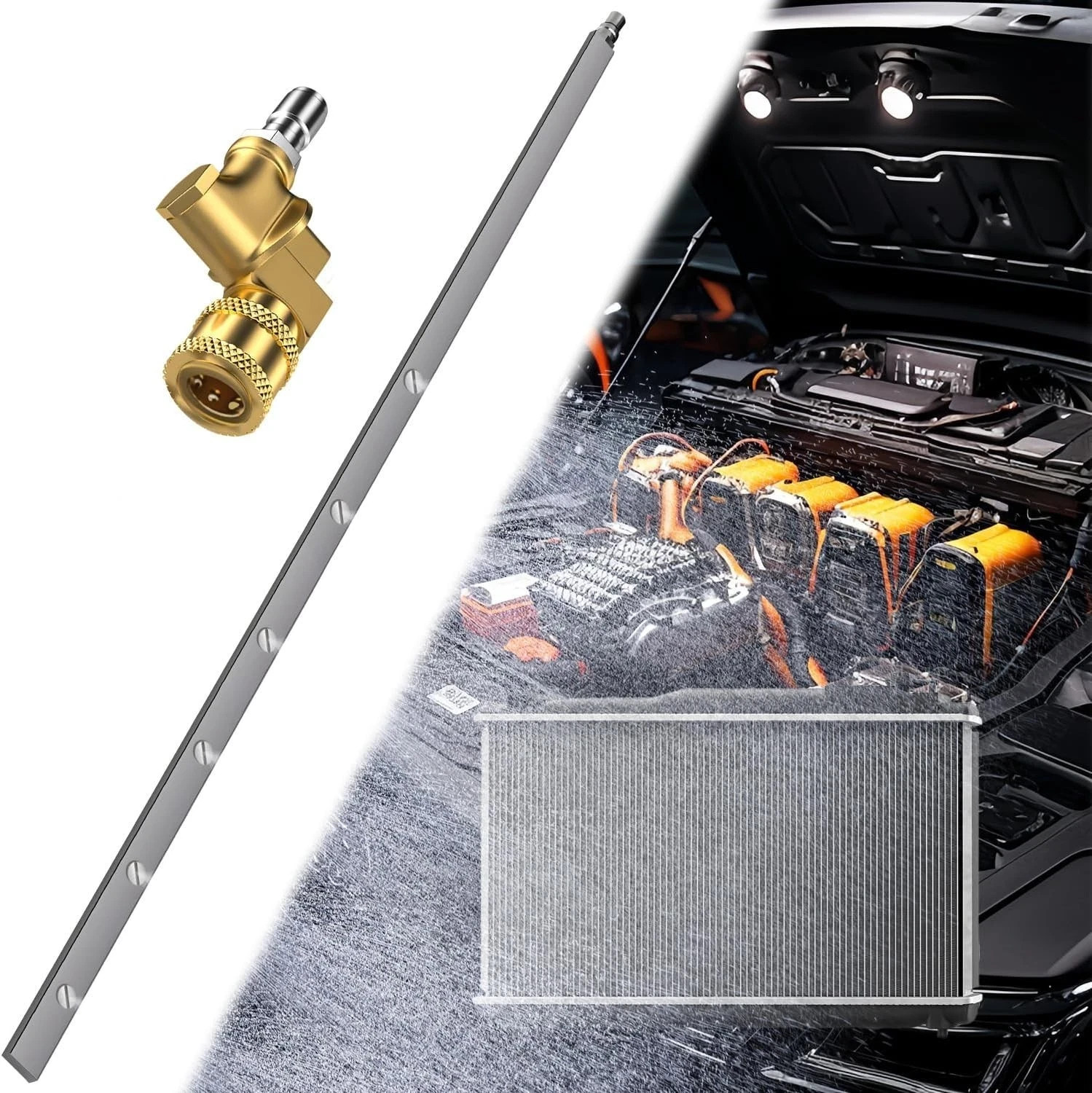 39''Portable Radiator Cleaning Wand,4500 PSI Radiator Flush and Cleaner Tool,Qui gallery