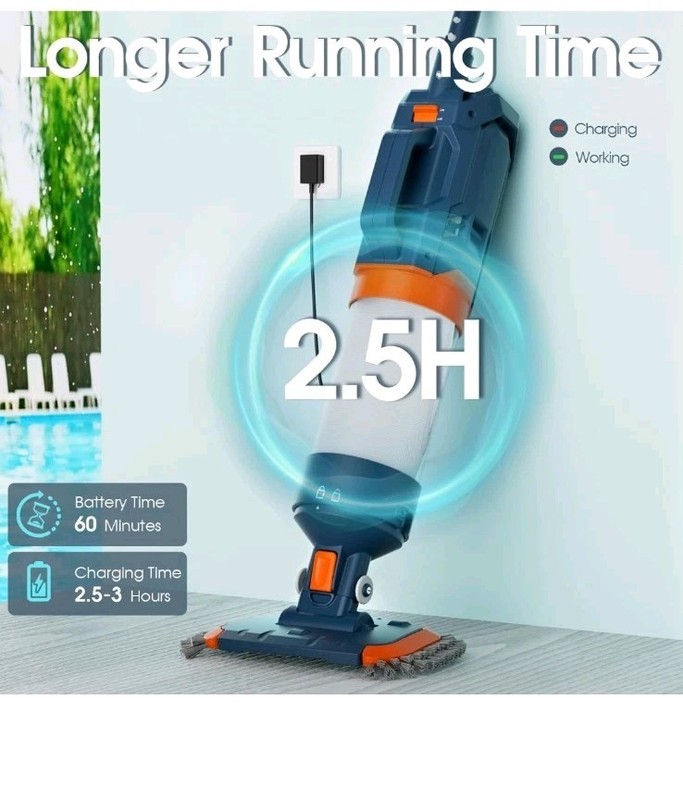 POOL BLASTER POWERFULL SUCTION Centennial Cordless Pool Spa Vacuum Handheld NEW gallery
