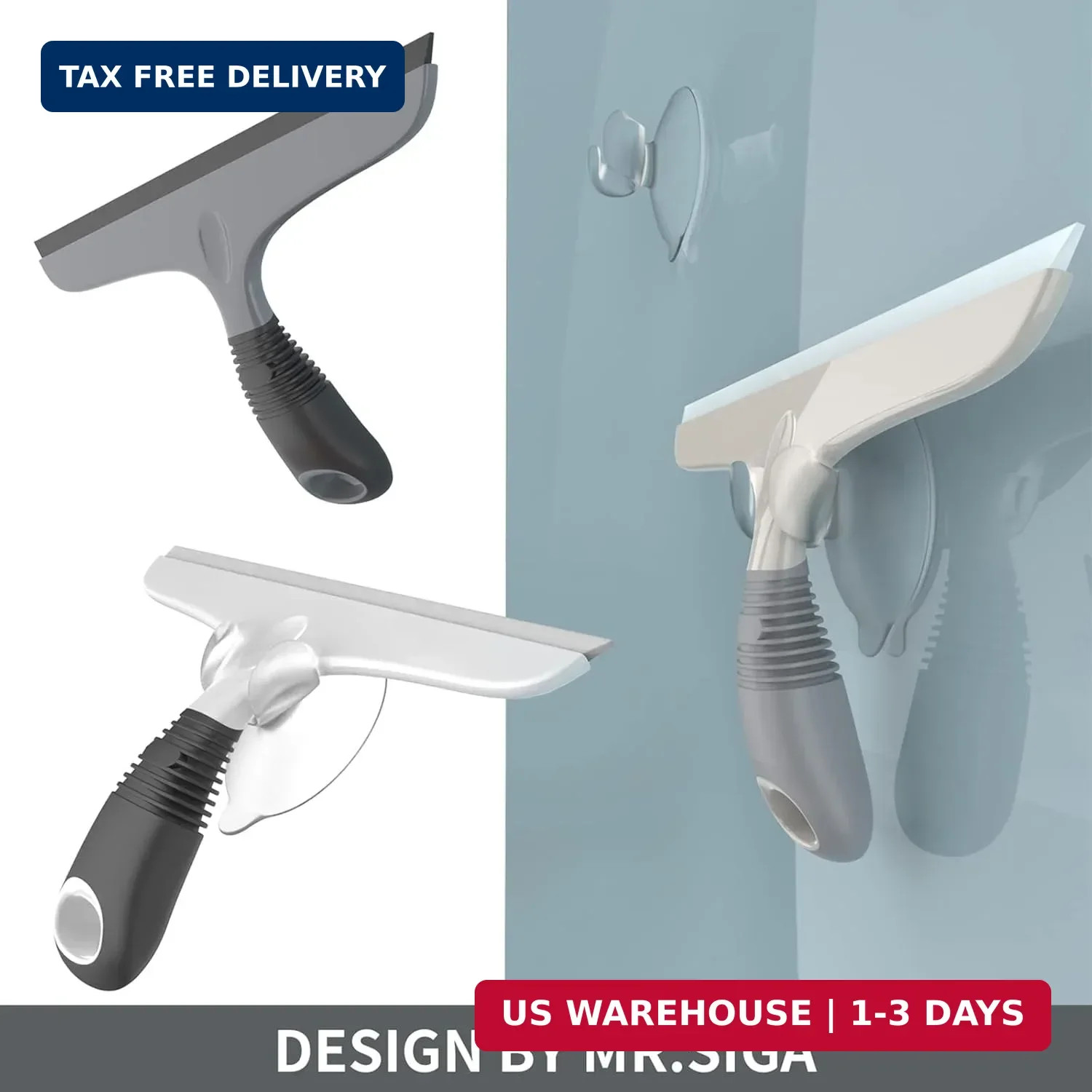 MR.SIGA Multi-Purpose Silicon Squeegee for Window, Glass, Shower Door, Car Winds gallery