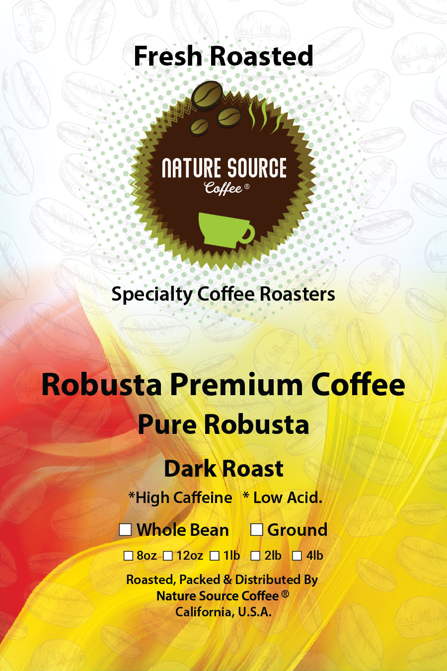 Robusta Premium Coffee | Pure Robusta | Dark Roast | High Caffeine | Low Acid | gallery