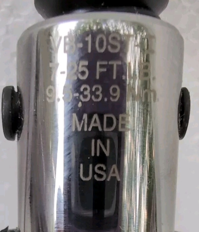 Hank Thorn / Belknap Interchangeable Torque Wrench VB-10ST-I 7 To 25 Ft. Lb. USA gallery
