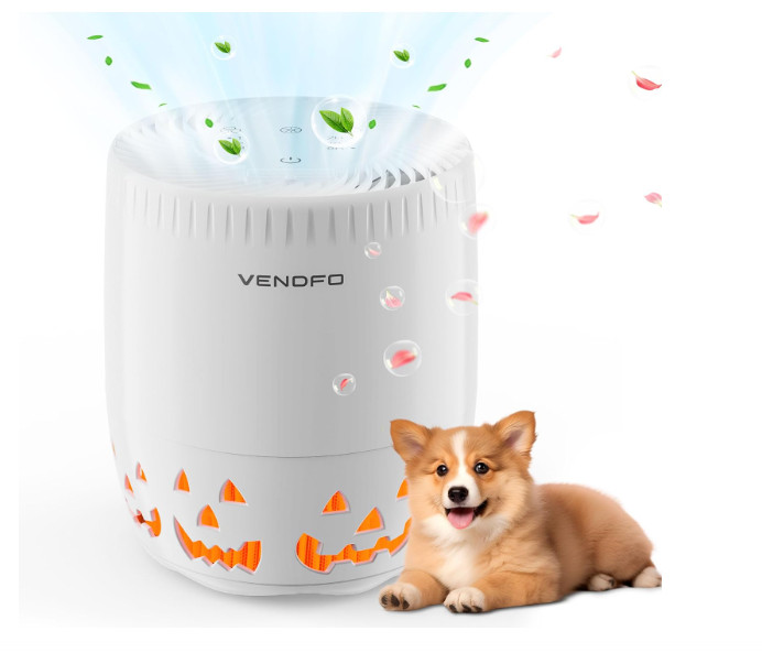 Air Purifier with Pumpkin Light Design, 3 Fan Speeds 5x5x10 In, 1000 sq ft gallery