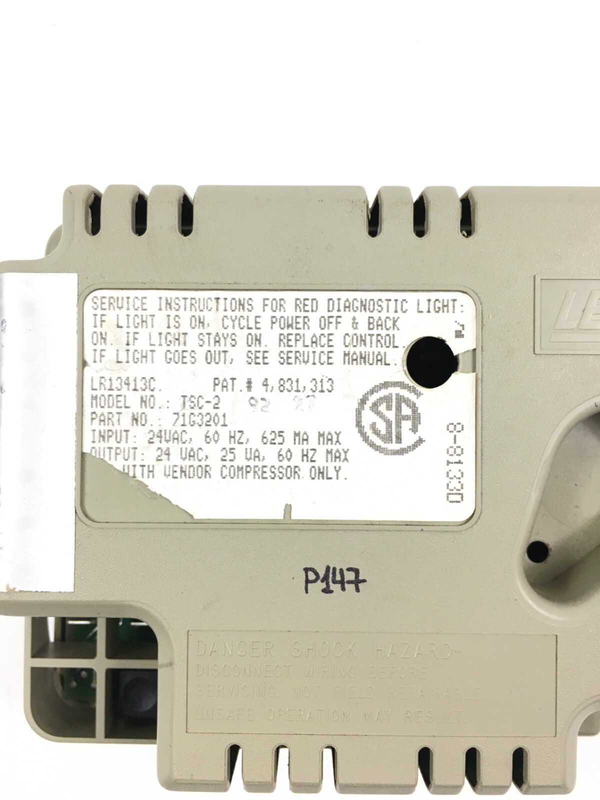 LENNOX 71G3201 Control Circuit Board TSC-2 (housing cracked) used #P147 gallery